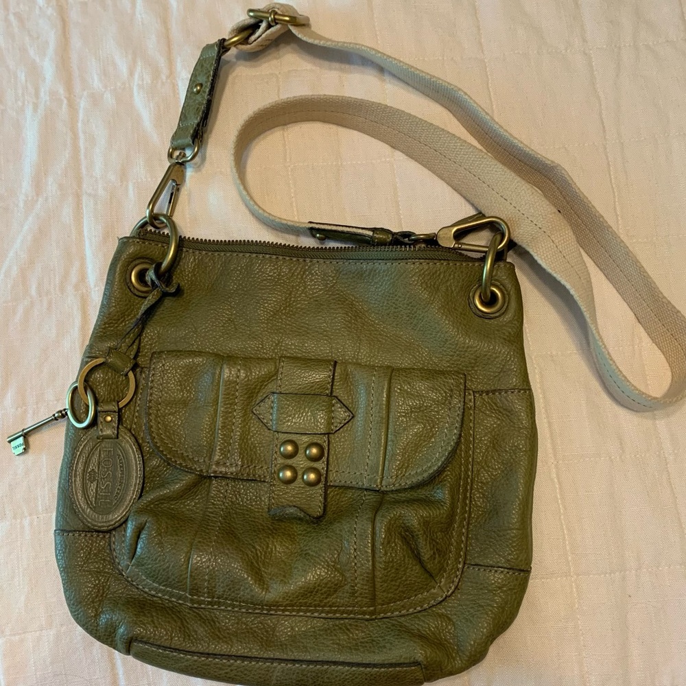 Fossil leather crossbody purse